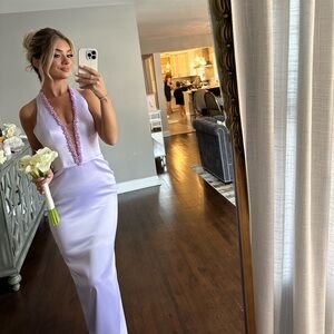 Elegant Lavender Wedding Dress